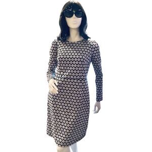 Boden Penelope Cotton Dress Black Carnation Stamp Floral Geometric Print Size 6R